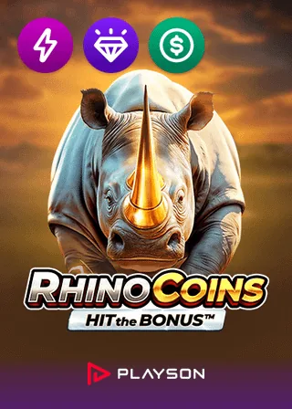 Rhino Coins Hit the Bonus by Playson at Sky Crown